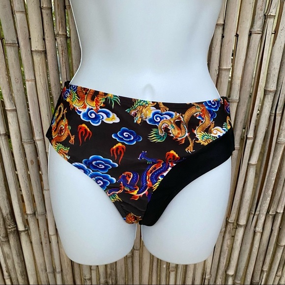 Shein Chinese Dragon Print Bikini Swimsuit sz S - Picture 9 of 9